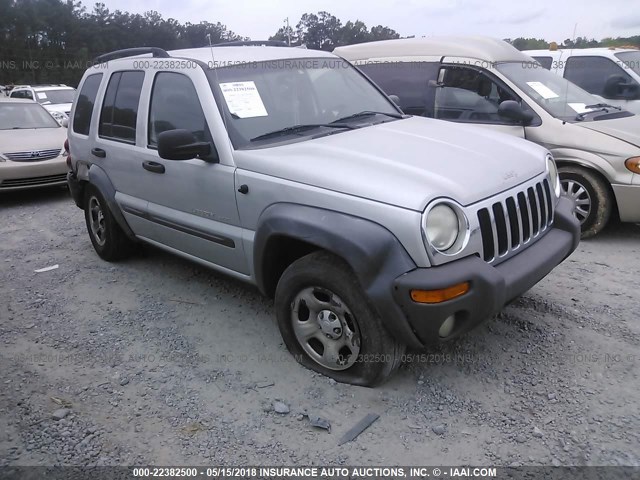 1J4GL48K22W120170 - 2002 JEEP LIBERTY SPORT SILVER photo 1