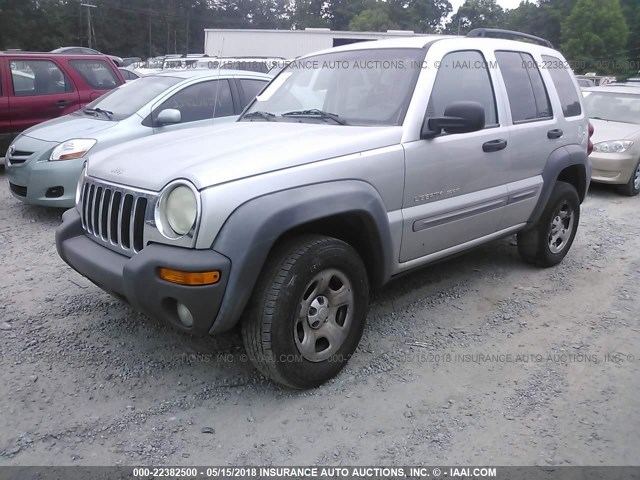 1J4GL48K22W120170 - 2002 JEEP LIBERTY SPORT Gümüş foto 2
