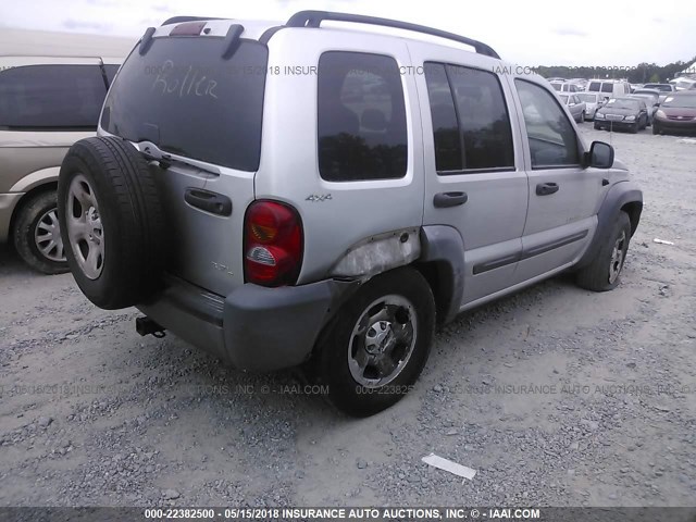 1J4GL48K22W120170 - 2002 JEEP LIBERTY SPORT Gümüş foto 4