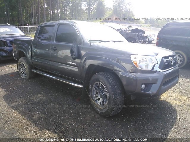 5TFLU4EN2FX136904 - 2015 TOYOTA TACOMA DOUBLE CAB/TRD PRO GRAY photo 1