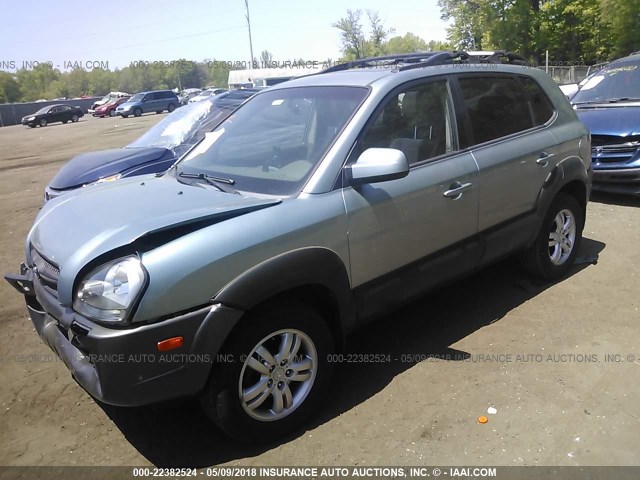 KM8JN72D77U671307 - 2007 HYUNDAI TUCSON SE/LIMITED GREEN photo 2