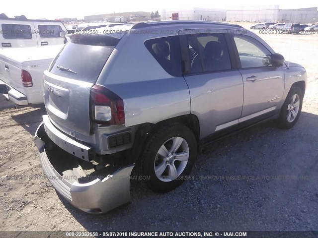 1C4NJDBB3GD566536 - 2016 JEEP COMPASS SPORT GRAY photo 4