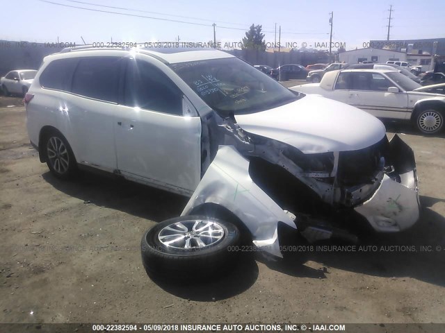 5N1AR2MN5DC613811 - 2013 NISSAN PATHFINDER S/SV/SL/PLATINUM 白色 照片 1