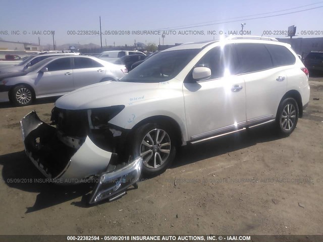 5N1AR2MN5DC613811 - 2013 NISSAN PATHFINDER S/SV/SL/PLATINUM 白色 照片 2