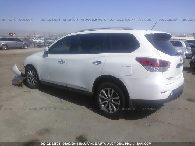 5N1AR2MN5DC613811 - 2013 NISSAN PATHFINDER S/SV/SL/PLATINUM WHITE photo 3