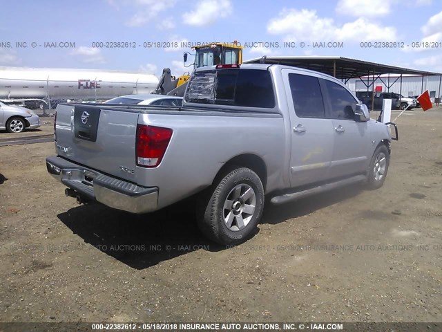 1N6AA07A54N543592 - 2004 NISSAN TITAN XE/SE/LE SILVER photo 4