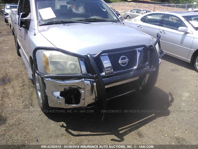 1N6AA07A54N543592 - 2004 NISSAN TITAN XE/SE/LE SILVER photo 6