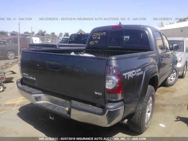 5TFLU4EN8FX142366 - 2015 TOYOTA TACOMA DOUBLE CAB/TRD PRO BLACK photo 4