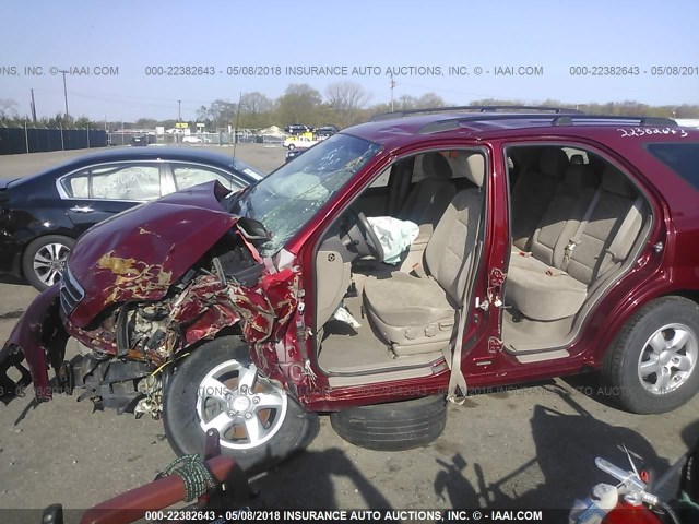 KNDJD735385792488 - 2008 KIA SORENTO EX/LX RED photo 6