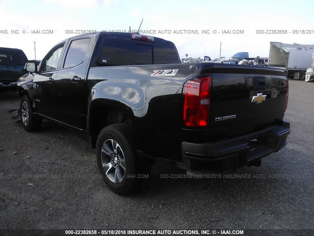 1GCGTDE37G1212205 - 2016 CHEVROLET COLORADO Z71 BLACK photo 3