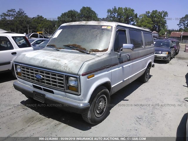 1FMEE11H4LHA73598 - 1990 FORD ECONOLINE E150 GRAY photo 2