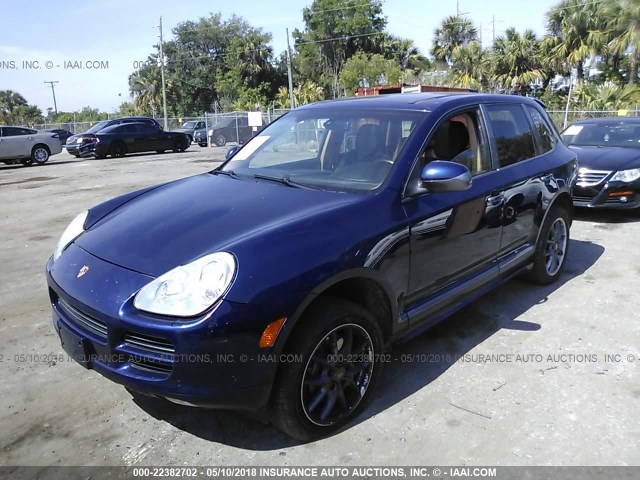 WP1AB29P76LA69980 - 2006 PORSCHE CAYENNE S BLUE photo 2