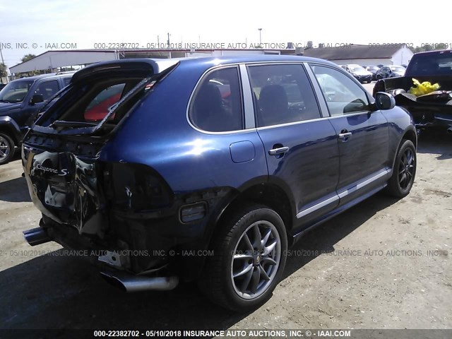 WP1AB29P76LA69980 - 2006 PORSCHE CAYENNE S BLUE photo 4