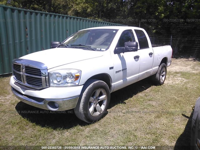 1D7HA18297S197833 - 2007 DODGE RAM 1500 ST/SLT WHITE photo 2
