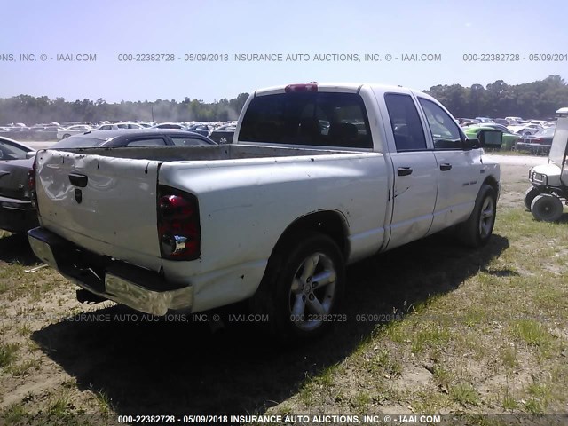 1D7HA18297S197833 - 2007 DODGE RAM 1500 ST/SLT WHITE photo 4
