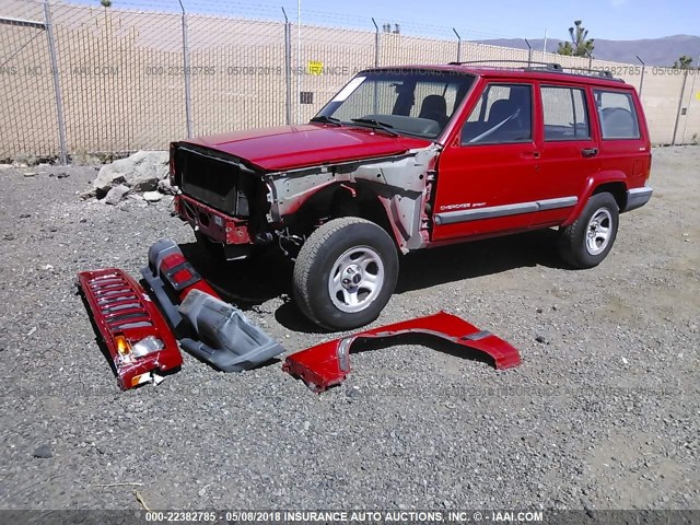 1J4FF68S3XL651112 - 1999 JEEP CHEROKEE SPORT/CLASSIC წითელი ფოტო 2