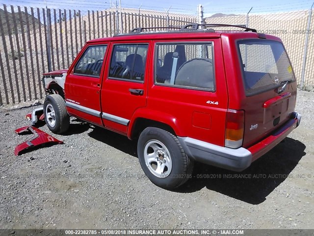 1J4FF68S3XL651112 - 1999 JEEP CHEROKEE SPORT/CLASSIC წითელი ფოტო 3