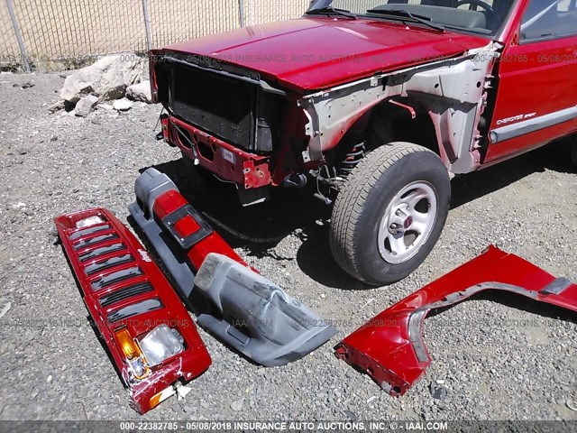 1J4FF68S3XL651112 - 1999 JEEP CHEROKEE SPORT/CLASSIC წითელი ფოტო 6