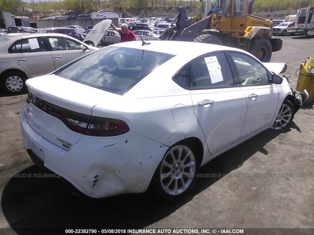 1C3CDFCH5DD291961 - 2013 DODGE DART LIMITED/R/T WHITE photo 4