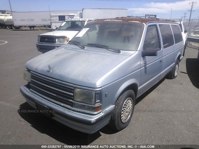 1P4FH54R3LX323006 - 1990 PLYMOUTH GRAND VOYAGER LE BLUE photo 2