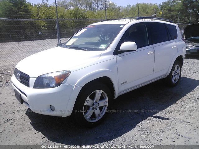 JTMBD32V375080222 - 2007 TOYOTA RAV4 SPORT WHITE photo 2