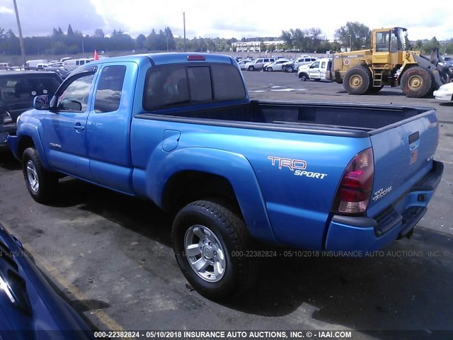 5TEUU42N55Z127999 - 2005 TOYOTA TACOMA ACCESS CAB BLUE photo 3