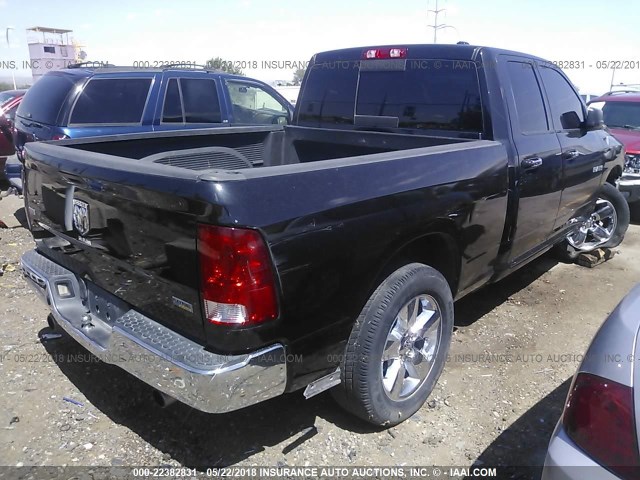 1D7RB1GPXAS165267 - 2010 DODGE RAM 1500 BLACK photo 4