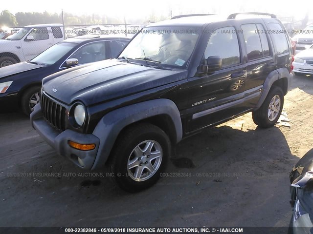 1J4GK48K12W134094 - 2002 JEEP LIBERTY SPORT 黑色 照片 2