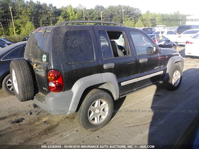 1J4GK48K12W134094 - 2002 JEEP LIBERTY SPORT 黑色 照片 4