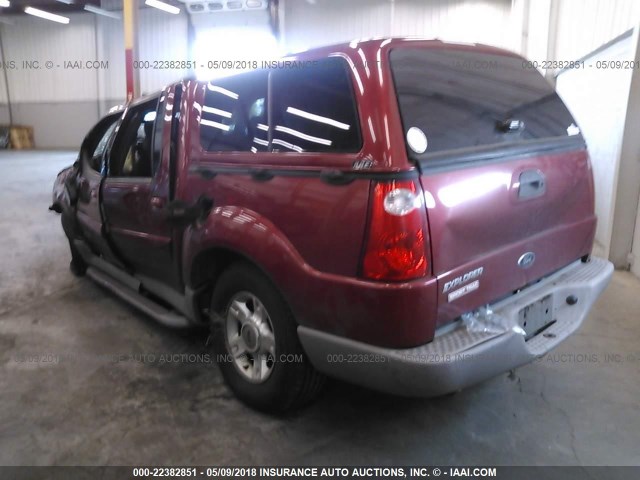 1FMZU77E61UA31894 - 2001 FORD EXPLORER SPORT TR  RED photo 3