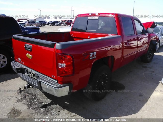 3GCPKTE75CG274584 - 2012 CHEVROLET SILVERADO K1500 LTZ RED photo 4