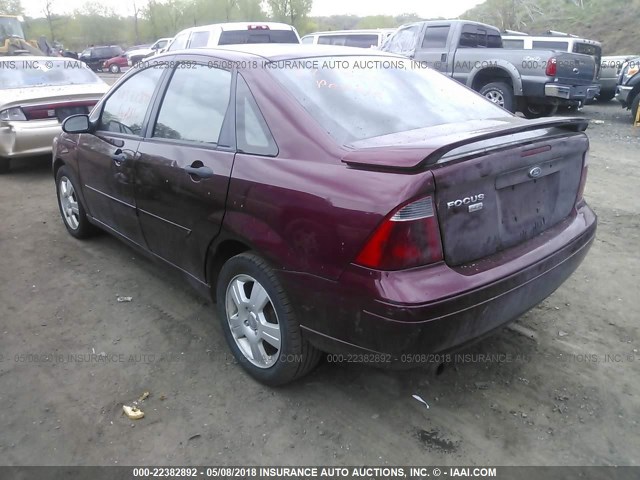 1FAHP34N97W145928 - 2007 FORD FOCUS ZX4/S/SE/SES 栗色 照片 3