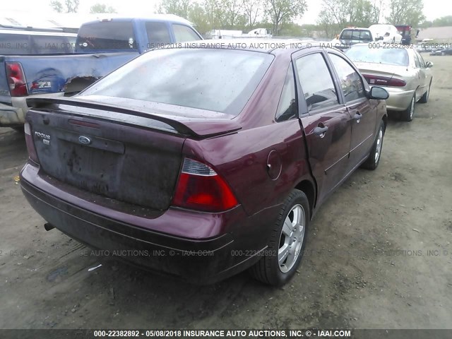 1FAHP34N97W145928 - 2007 FORD FOCUS ZX4/S/SE/SES 栗色 照片 4