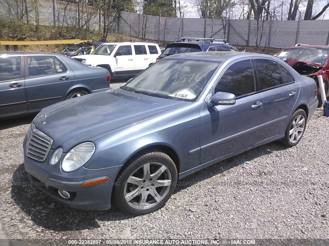 WDBUF87X27X212576 - 2007 MERCEDES-BENZ E 350 4MATIC BLUE photo 2