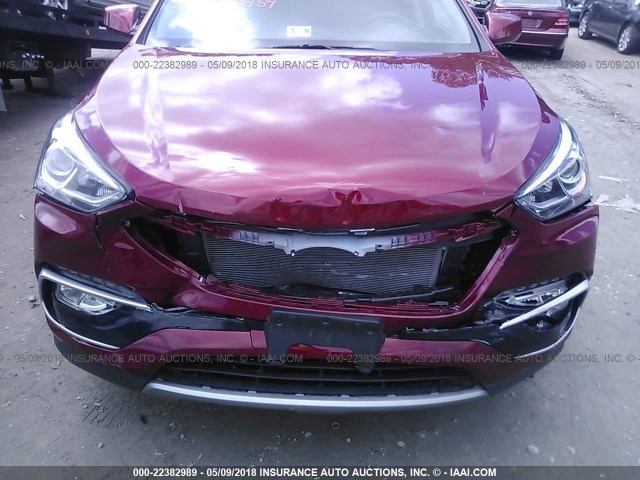 5XYZU3LB5HG411264 - 2017 HYUNDAI SANTA FE SPORT  BURGUNDY photo 6