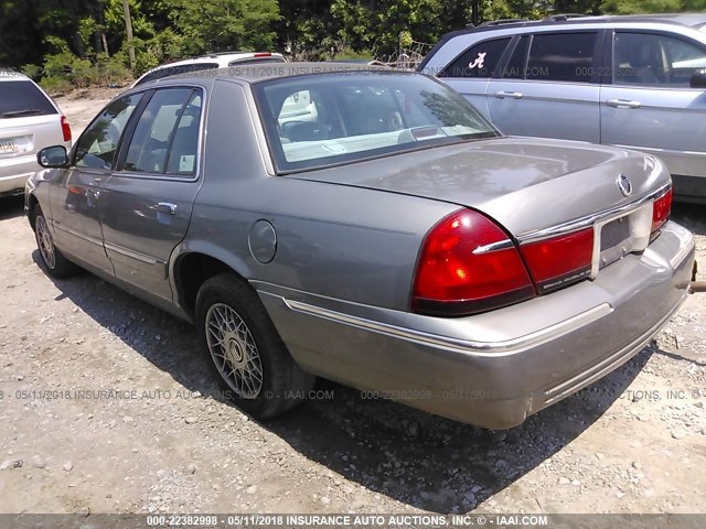 2MEFM74W9YX652083 - 2000 MERCURY GRAND MARQUIS GS SILVER photo 3