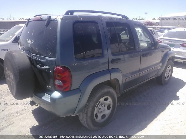 1J4GL48K72W201892 - 2002 JEEP LIBERTY SPORT Mavi foto 4