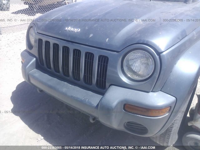 1J4GL48K72W201892 - 2002 JEEP LIBERTY SPORT BLUE photo 6