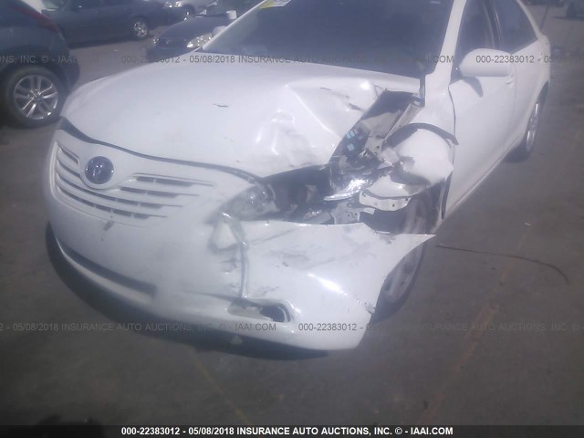 4T1BE46K98U764407 - 2008 TOYOTA CAMRY CE/LE/XLE/SE WHITE photo 6