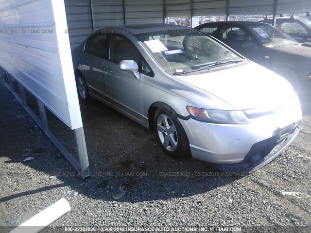 1HGFA16808L100007 - 2008 HONDA CIVIC EX SILVER photo 1