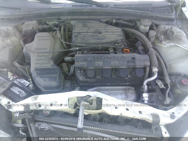 1HGEM21515L024279 - 2005 HONDA CIVIC LX WHITE photo 10