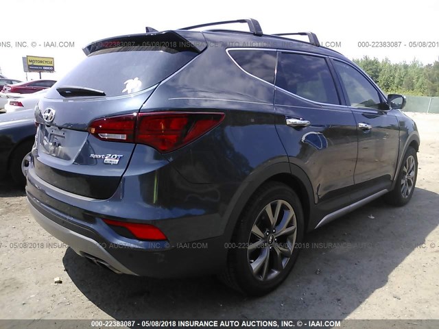 5XYZW4LA8HG502715 - 2017 HYUNDAI SANTA FE SPORT  Dark Blue photo 4