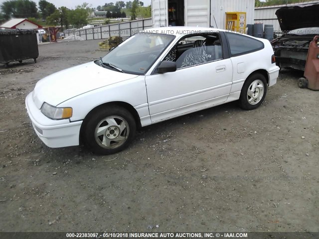 JHMED8452LS019686 - 1990 HONDA CIVIC CRX DX WHITE photo 2