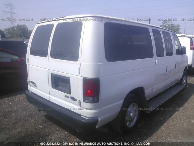 1FTNE1EW6CDB18335 - 2012 FORD ECONOLINE E150 VAN WHITE photo 4