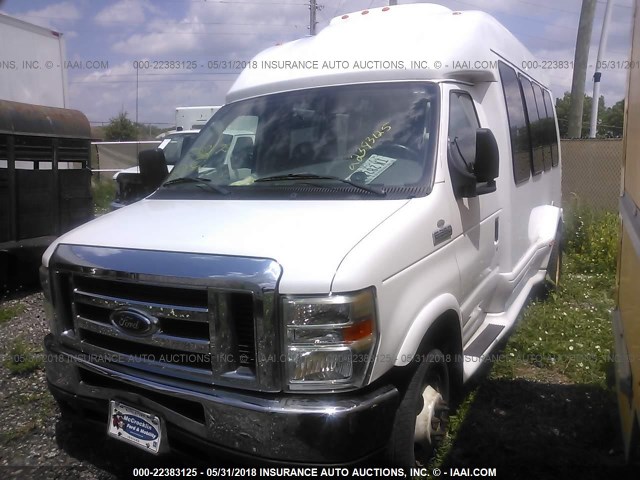 1FDWE35L58DB46345 - 2008 FORD ECONOLINE E350 SUPER DUTY CTWAY VAN WHITE photo 2