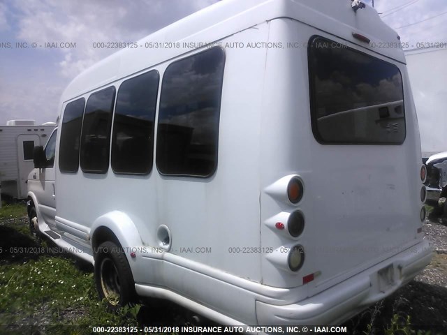 1FDWE35L58DB46345 - 2008 FORD ECONOLINE E350 SUPER DUTY CTWAY VAN WHITE photo 3