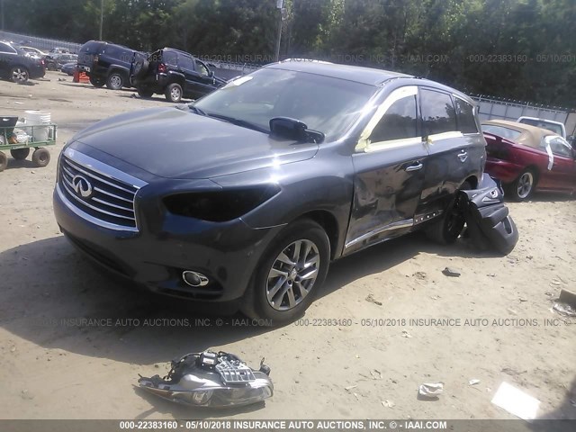 5N1AL0MM0DC318550 - 2013 INFINITI JX35 GRAY photo 2