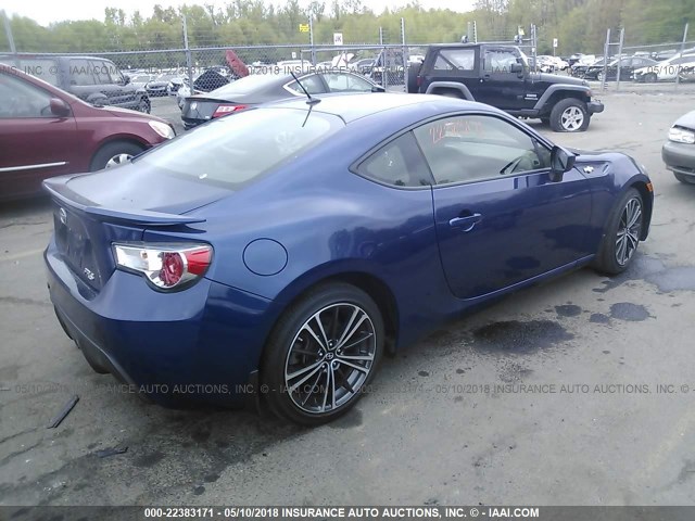 JF1ZNAA11D1717583 - 2013 TOYOTA SCION FR-S ლურჯი ფოტო 4