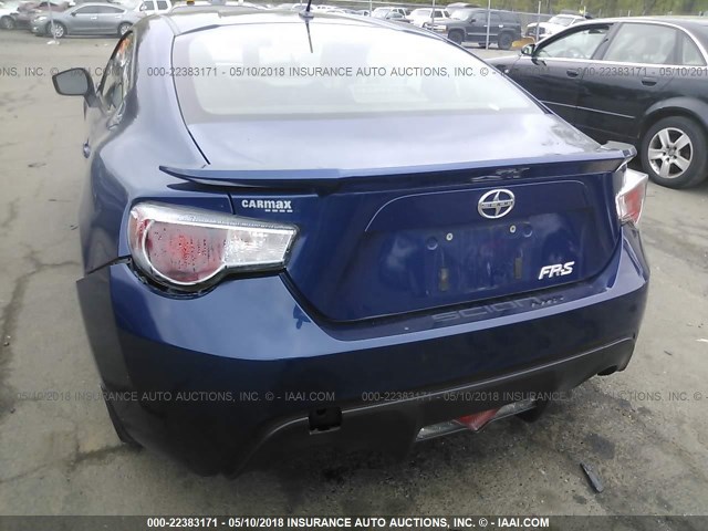JF1ZNAA11D1717583 - 2013 TOYOTA SCION FR-S ლურჯი ფოტო 6