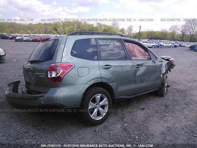 JF2SJADC3FH522942 - 2015 SUBARU FORESTER 2.5I PREMIUM GREEN photo 4